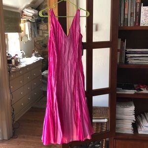BNWT Ralph Lauren pink silk tie dye dress.